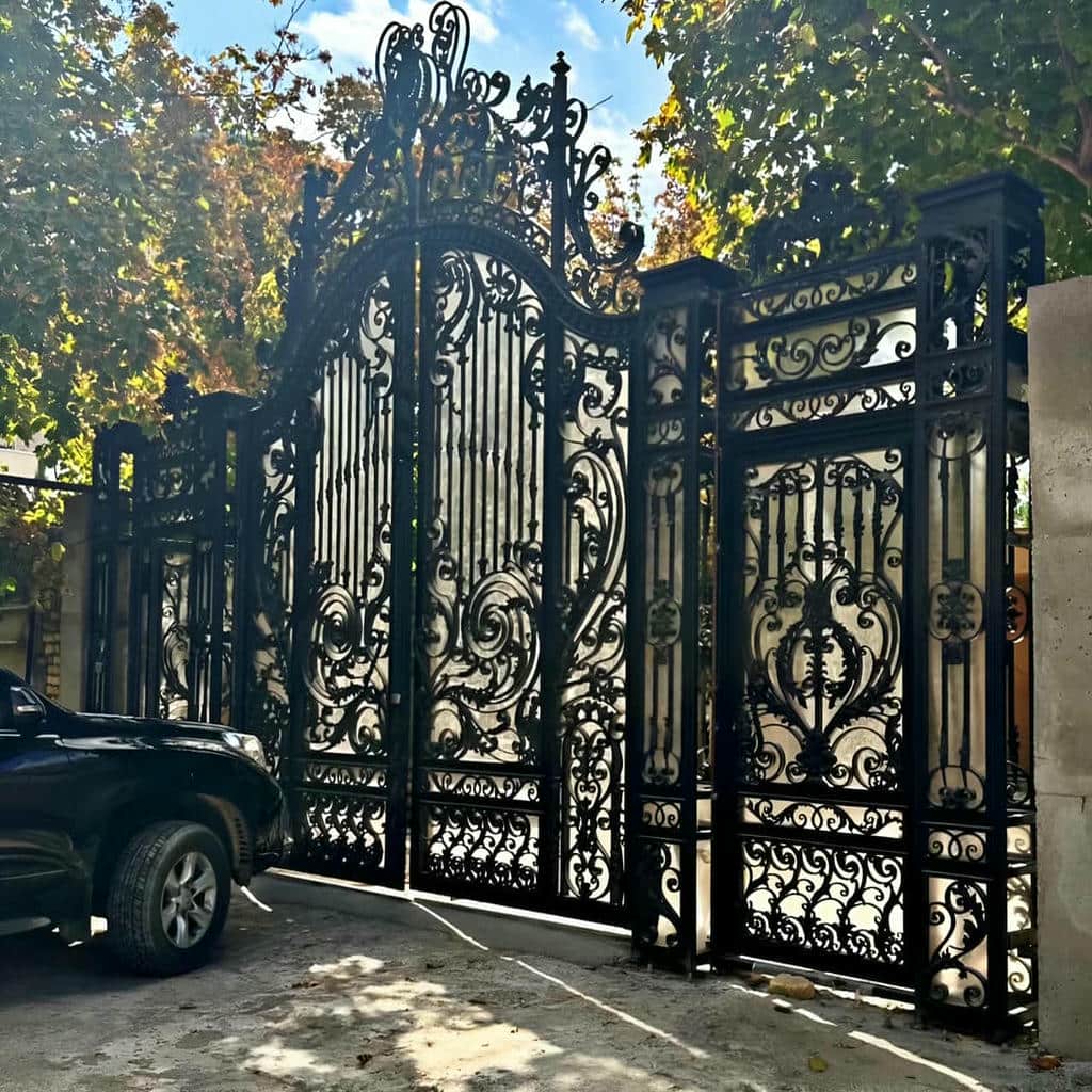 نصب درب حیاط رنگ کوره ای در سیرجان