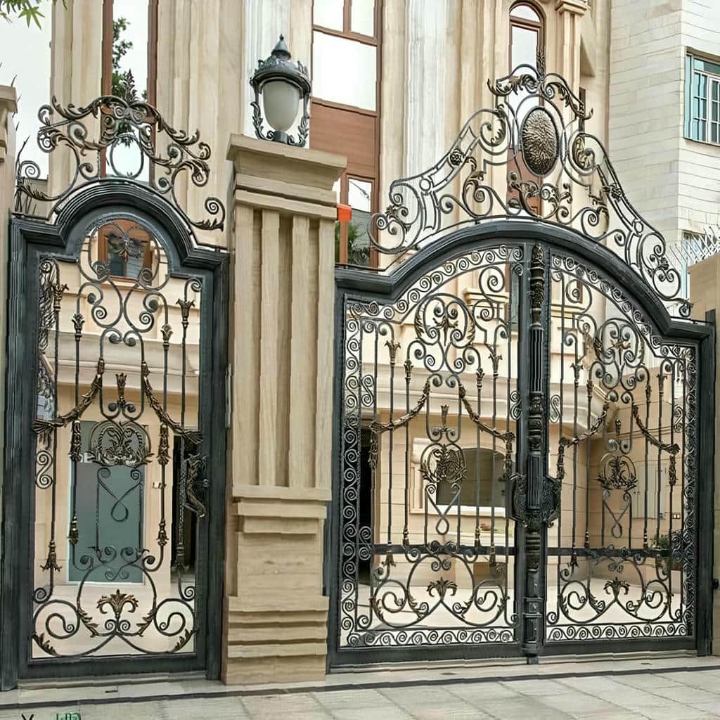 نصب درب حیاط فرفورژه کلاسیک در استان گلستان