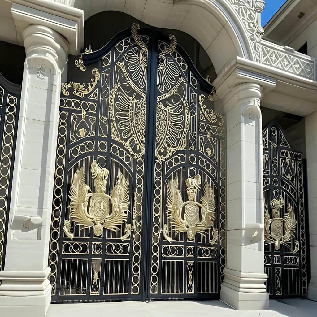 نصب درب حیاط دو لنگه در فشم