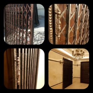 درب آکاردئونی حفاظ آپارتمان در کاشان