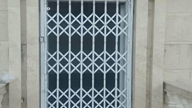 درب آکاردئونی حفاظ آپارتمان در مریوان