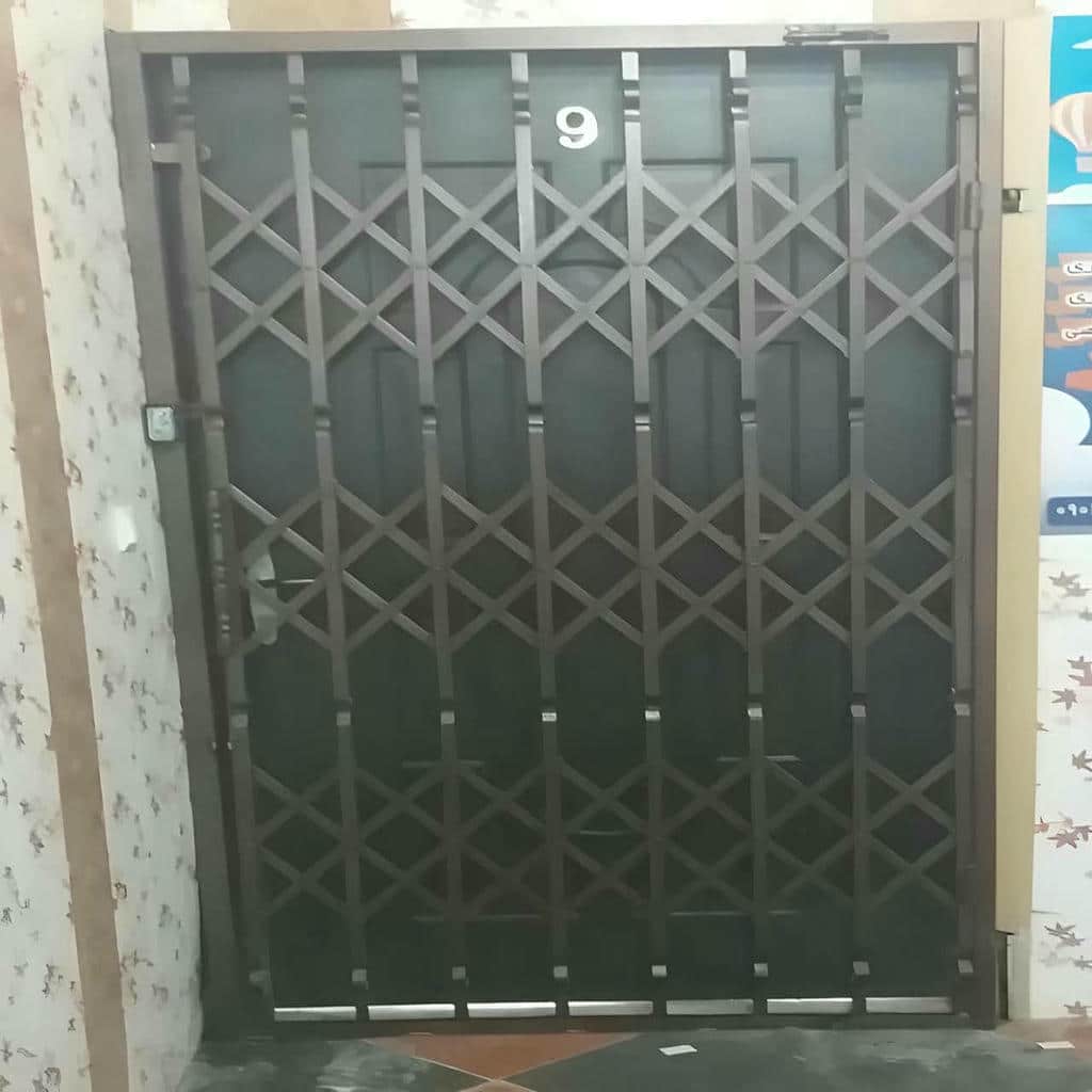 فروش درب آکاردئونی حفاظ آپارتمان تمام گل در استان خوزستان