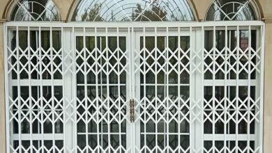 درب آکاردئونی حفاظ آپارتمان در فردیس کرج