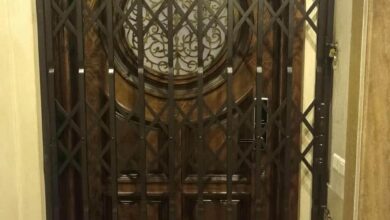 درب آکاردئونی حفاظ آپارتمان در ساوه