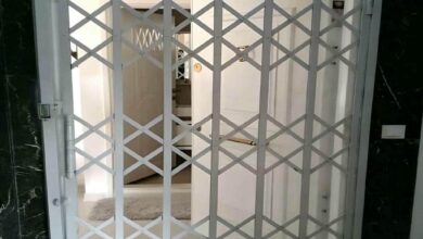 درب آکاردئونی حفاظ آپارتمان در محمودآباد