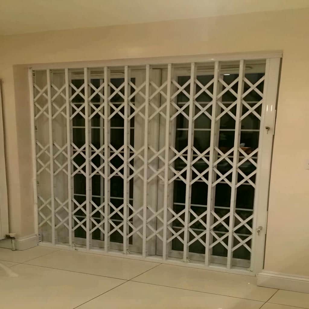 خرید درب آکاردئونی حفاظ آپارتمان قفل ضدبرش در قائمشهر