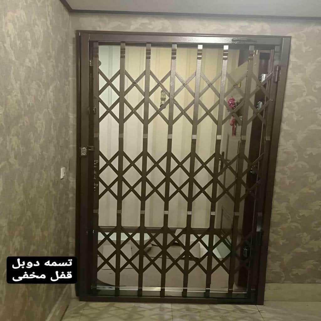 کارخانه درب آکاردئونی حفاظ آپارتمان قفل کتابی در قائمشهر