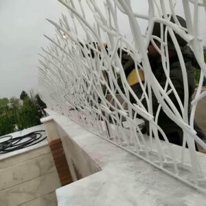 حفاظ شاخ گوزنی دیوار ساختمان در محمودآباد