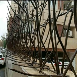 حفاظ شاخ گوزنی دیوار ساختمان در محمدشهر