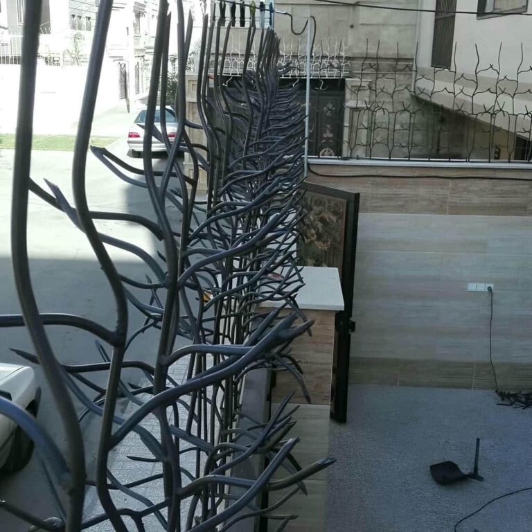 حفاظ شاخ گوزنی دیوار ساختمان در اراک