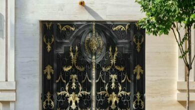 درب حیاط ویلا مدل فلزی فرفورژه 259