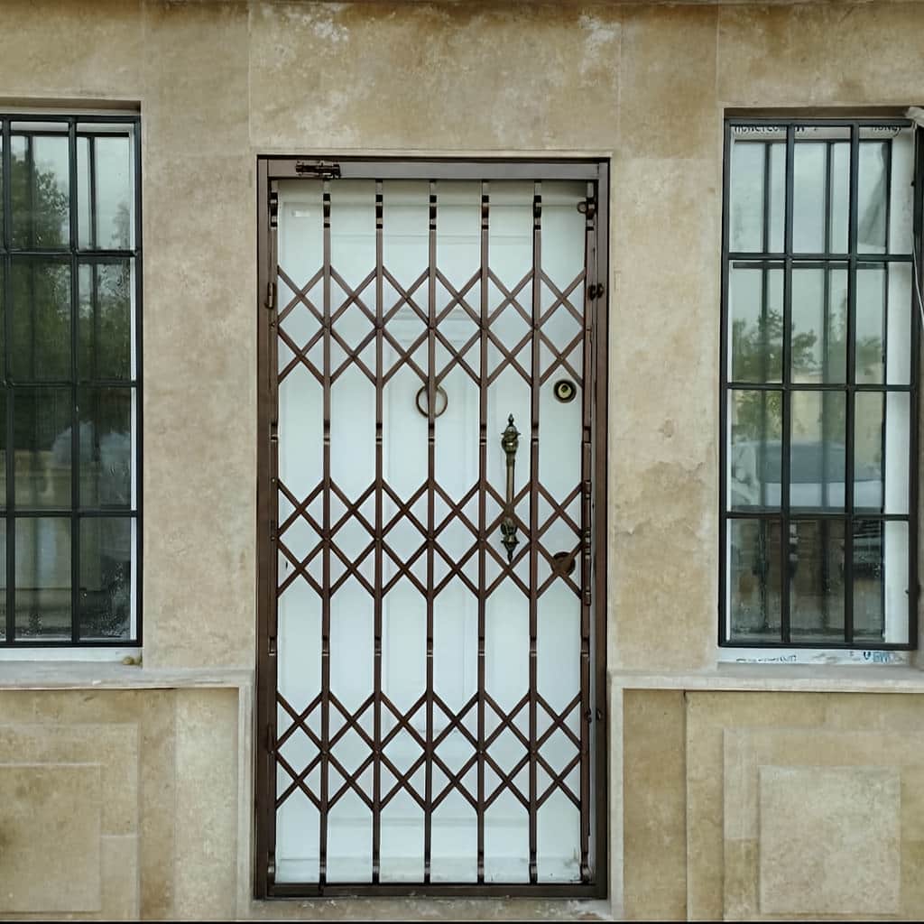 درب آکاردئونی ضد سرقت با تعداد گل متراکم