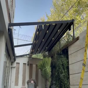 سقف برقی پارچه‌ای پرگولا