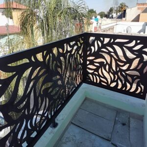 نرده سی ان سی بالکن مقاوم