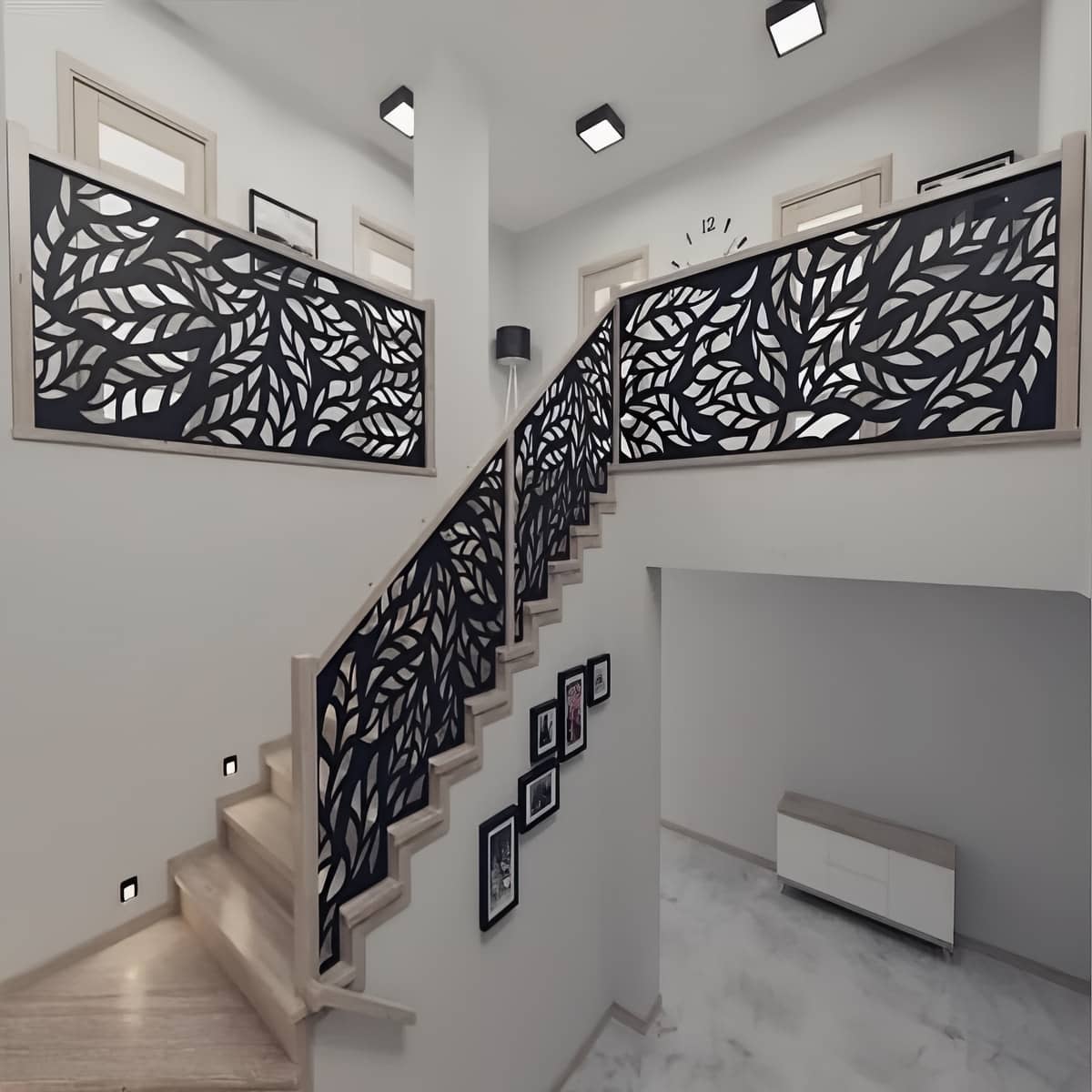 نرده سی ان سی مدرن مینیمال با طرح هندسی ساده نرده سی ان سی مدرن مینیمال