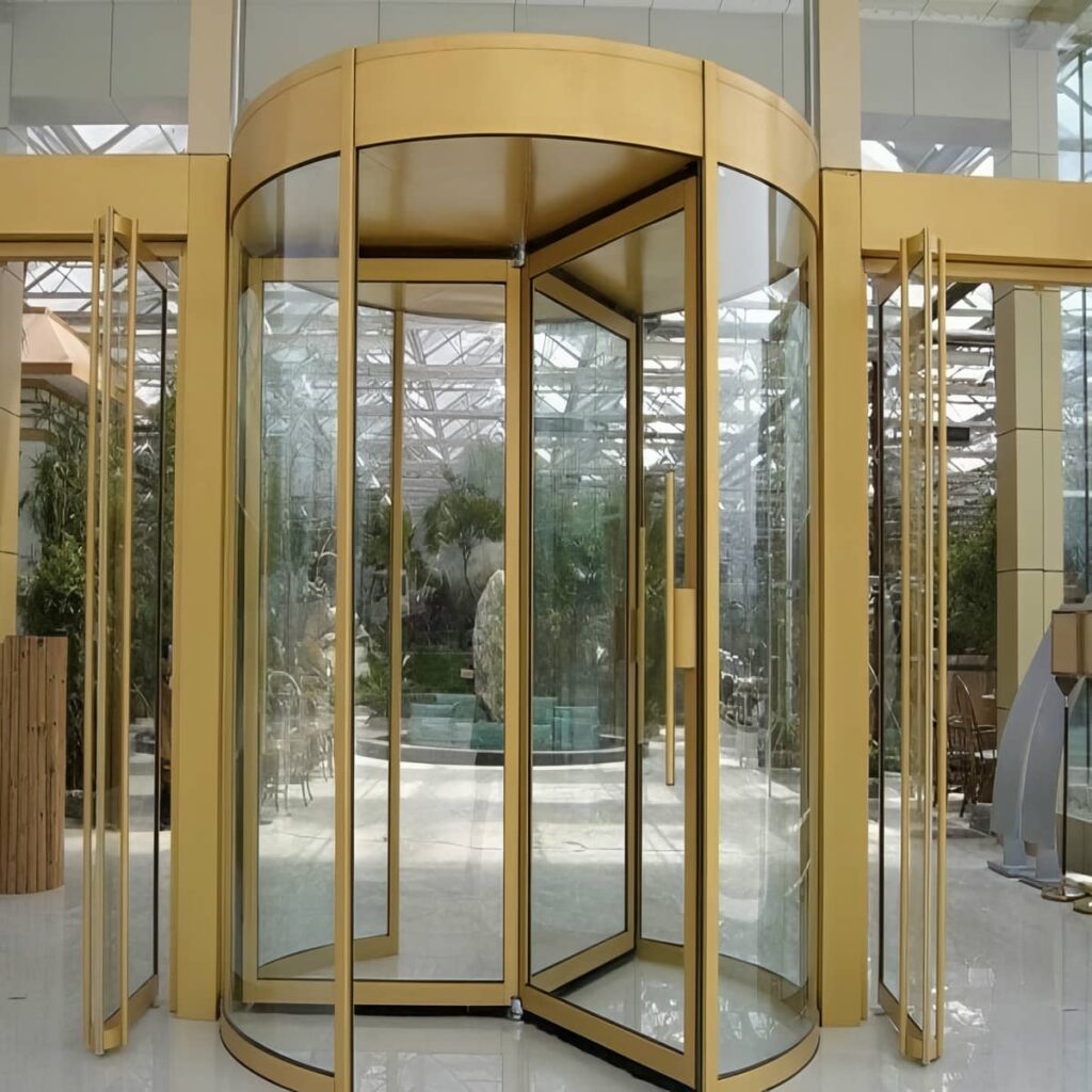 درب اتوماتیک گردان شیشه ای برای لابی بزرگ