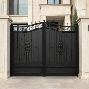 14 طرح درب پارکینگ مشکی طلایی