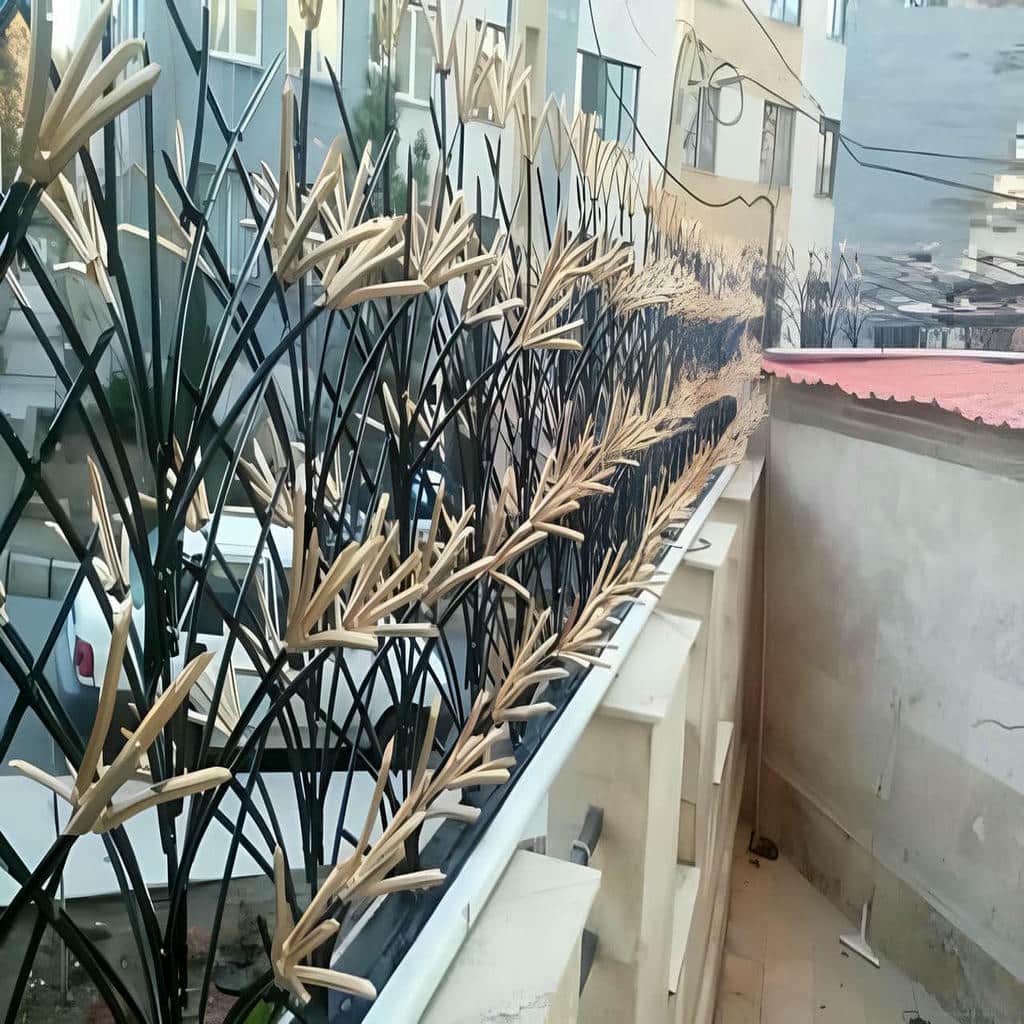 حفاظ دیوار آهنی رنگ کوره طرح لیلیوم