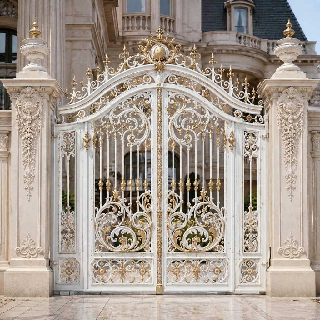 درب CNC پنل فلزی پارکینگ با برش خطی