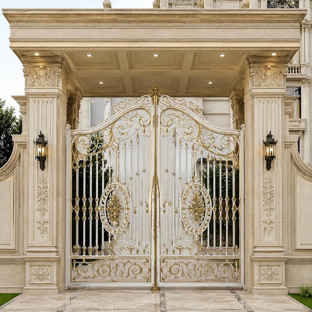 8 مدل درب پارکینگ برش لیزری طرح هندسی