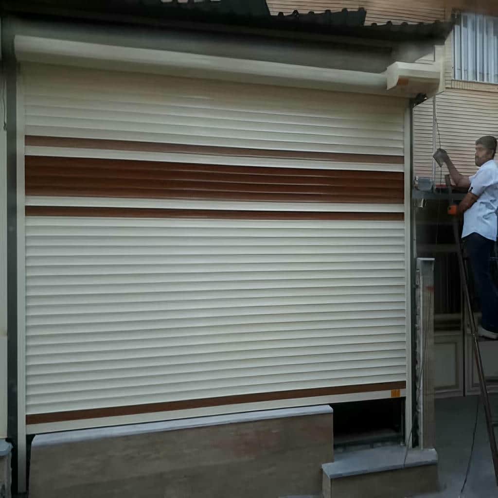 خرید کرکره برقی رنگی نمای فروشگاه مات