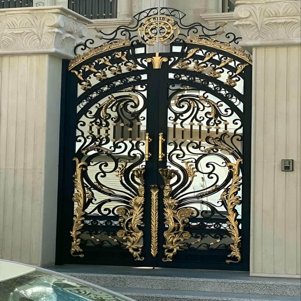 ساخت درب آهنی برش لیزری ورودی با طرح اسلیمی
