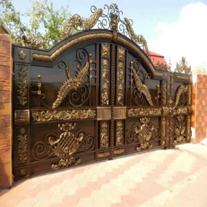 11 نمونه درب پارکینگ طرح چوب ترموود