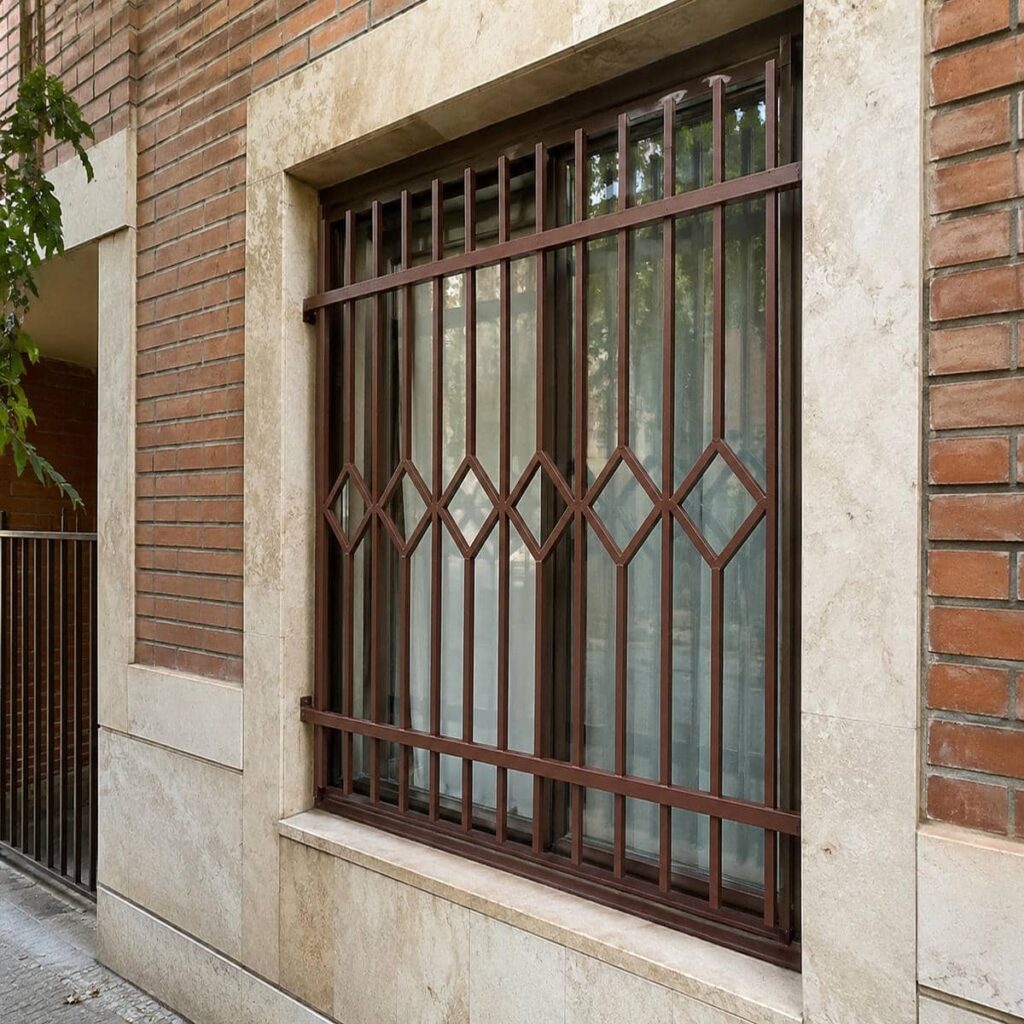 اجرای حفاظ پنجره رنگی کوره ای روکار