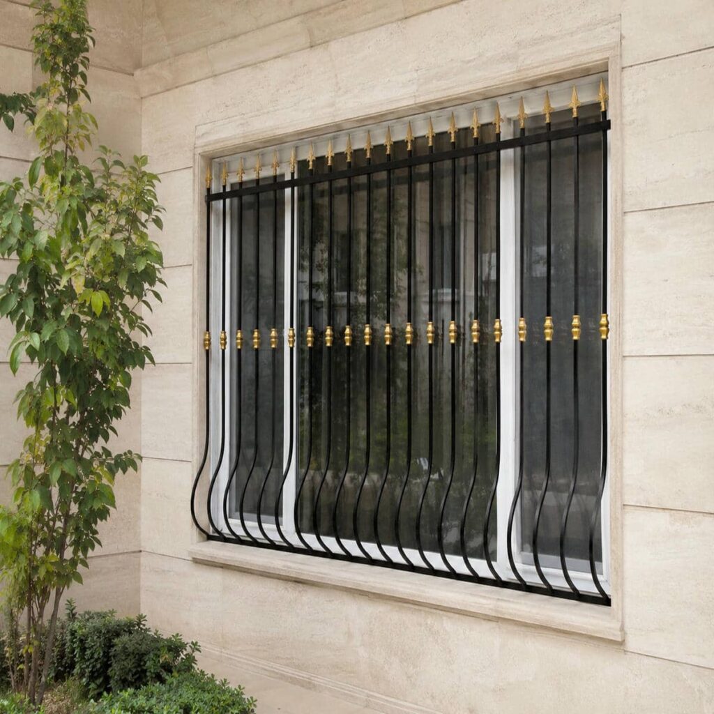 حفاظ پنجره شیک قاب دار طرح هندسی