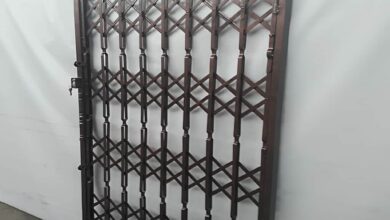 12 مدل درب آکاردئونی چهار گل لوزی