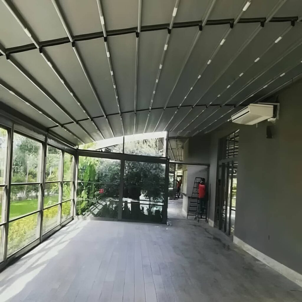 سقف متحرک پارچه ای اجرای تخصصی