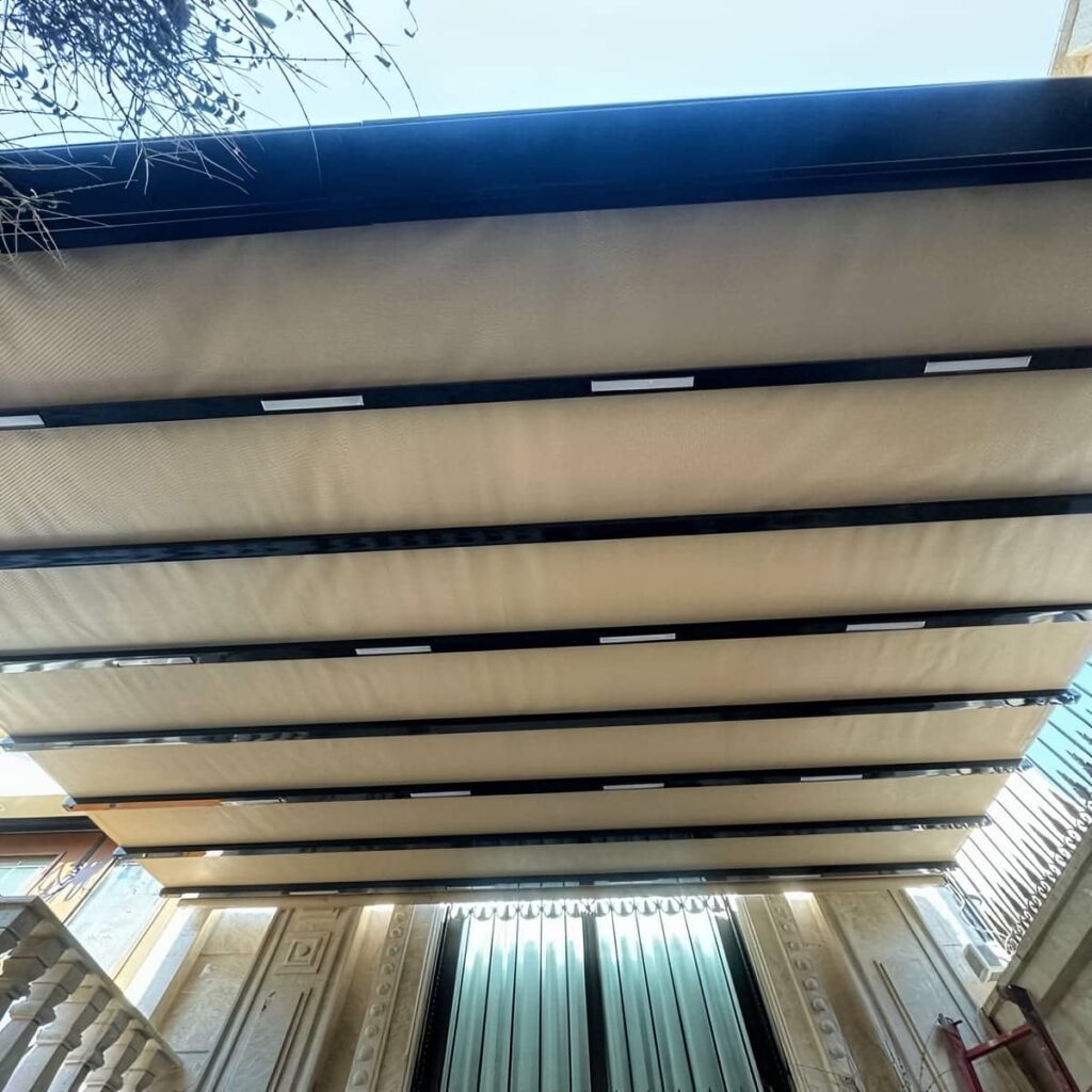 سقف متحرک پارچه ای مدل اتوماتیک