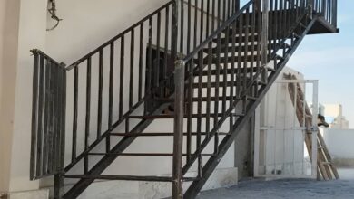 نرده فلزی راه پله با طراحی ایرانی
