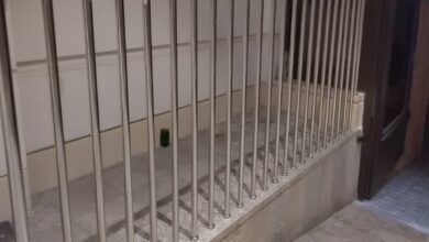 نرده بالکن فلزی با طراحی ساده برای خانه و آپارتمان