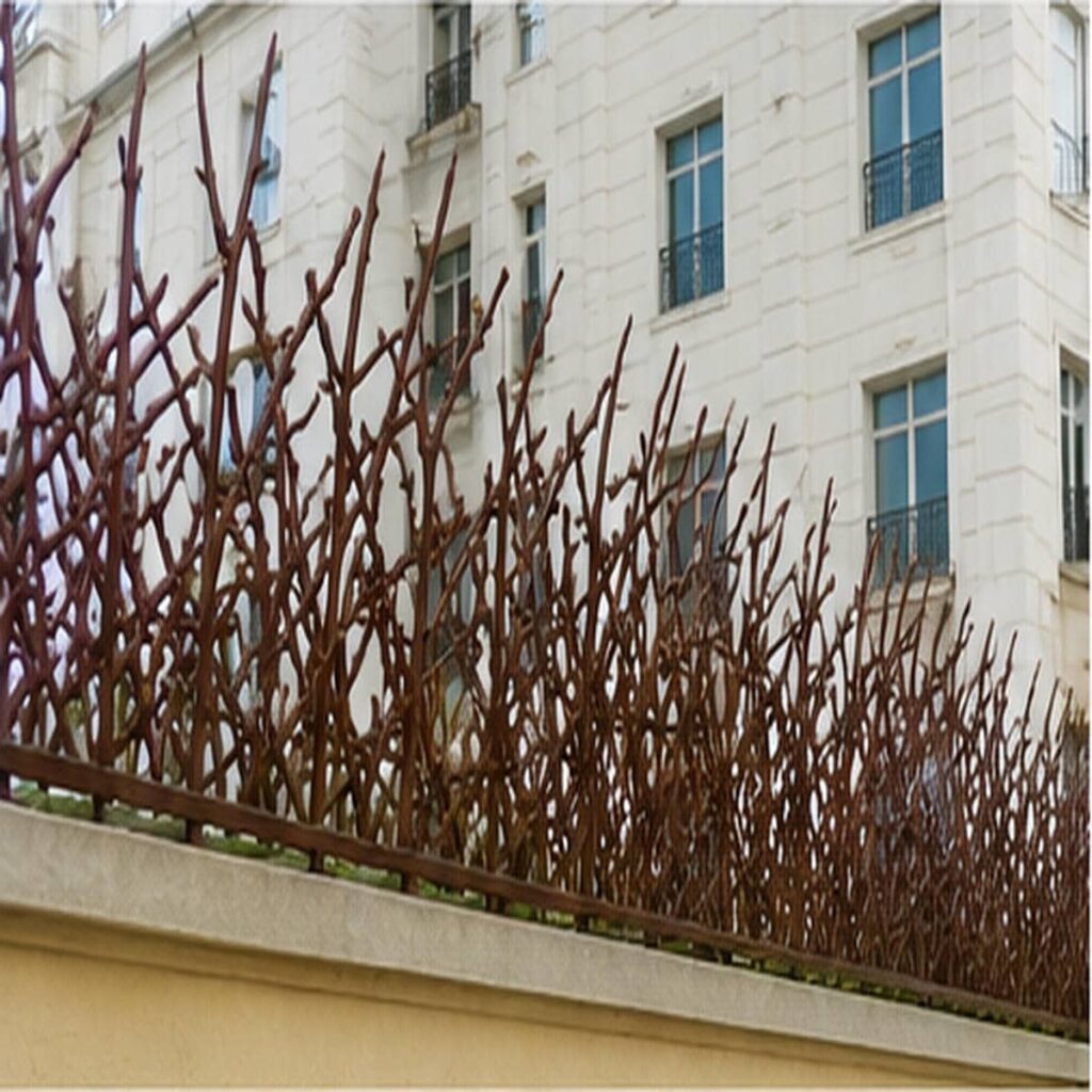 نرده دیوار حیاط با پوشش مقاوم
